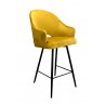 Krzesło barowe VELVET MG15 – eleganckie, czarna podstawa