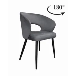 Krzesło tapicerowane AURA 180° noga czarna BL14