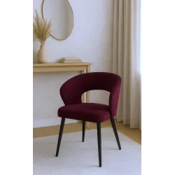 Krzesło tapicerowane AURA 180° noga czarna MG02