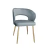 Krzesło tapicerowane AURA 180° noga złota BL06