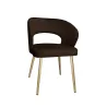 Krzesło tapicerowane AURA 180° noga złota MG05
