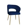 Krzesło tapicerowane AURA 180° noga złota MG16