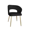 Krzesło tapicerowane AURA 180° noga złota MG19