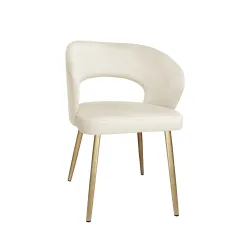 Krzesło tapicerowane AURA 180° noga złota MG50