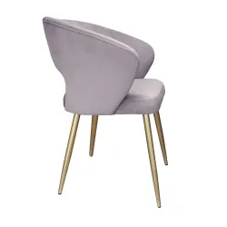 Krzesło tapicerowane AURA 180° noga złota MG55