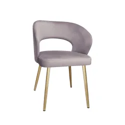 Krzesło tapicerowane AURA 180° noga złota MG55