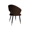 Krzesło tapicerowane AURA 180° noga czarno-złota MG05