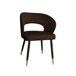 Krzesło tapicerowane AURA 180° noga czarno-złota MG05