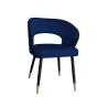 Krzesło tapicerowane AURA 180° noga czarno-złota MG16
