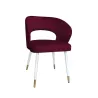 Krzesło tapicerowane AURA 180° noga biało-złota MG02