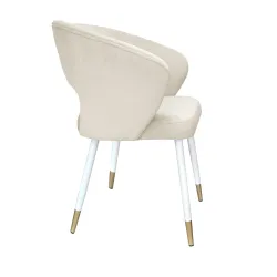 Krzesło tapicerowane AURA 180° noga biało-złota MG50