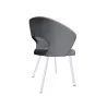 Krzesło tapicerowane AURA 180° noga biały profil BL14
