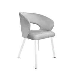 Krzesło tapicerowane AURA 180° noga biały profil MG39