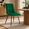 Krzesło FOX Welur z przeszyciem - metalowa noga, stylowe
