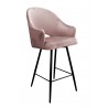 Krzesło barowe VELVET MG58 – elegancja, czarna podstawa