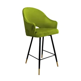 Krzesło barowe Velvet BL75 zielona oliwka