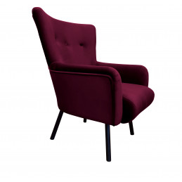Fotel TULIP USZAK velvet nogi czarne MG02