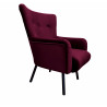 Fotel TULIP USZAK velvet nogi czarne MG02