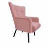 TULIP velvet armchair - black legs