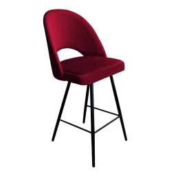 Hoker Polo podstawa czarna, tkanina Magic Velvet czerwony