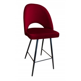 Hoker Polo podstawa czarna, tkanina Magic Velvet czerwony