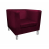 Fotel Monaco nogi chrom Velvet śliwka MG02