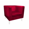 Fotel Monaco nogi 20 białe - bordowy, Velvet