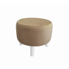 Pufa ALA noga biała MG06 - Magic Velvet, biały mebel