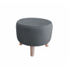 Pufa ALA noga drewno BL14 szara - Bluvel