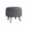 Pufa ALA noga drewno BL14 szara - Bluvel