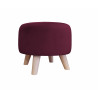 Pufa ALA MG02 śliwka, velvet, nogi drewno