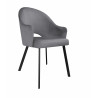 Krzesło Velvet BL14 z czarną nogą PROFIL