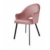 Krzesło Velvet MG58 z czarną nogą PROFIL