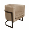 Fotel Glamour MG06 - podstawa czarna, velvet jasny brąz