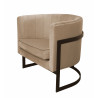 Fotel Glamour MG06 - podstawa czarna, velvet jasny brąz