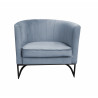 Fotel Glamour BL06 podstawa czarna, tkanina Bluvel