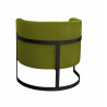 Fotel Glamour BL75 – oliwkowy velvet, czarna podstawa