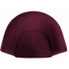 Fotel Glamour MG02 velvet śliwka z czarną podstawą