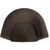 Fotel Glamour podstawa czarna MG05 - brązowy velvet