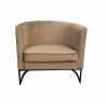 Fotel Glamour MG06 - podstawa czarna, velvet jasny brąz