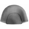 Fotel Glamour MG17 szary z czarną podstawą