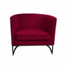 Fotel Glamour MG31 czerwony, podstawa czarna
