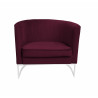 Fotel Glamour podstawa biała MG02 śliwka