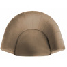 Fotel Glamour MG06 podstawa biała, velvet jasny brąz