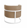 Fotel Glamour MG06 podstawa biała, velvet jasny brąz
