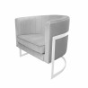 Fotel Glamour MG39 velvet podstawa biała