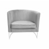 Fotel Glamour MG39 velvet podstawa biała