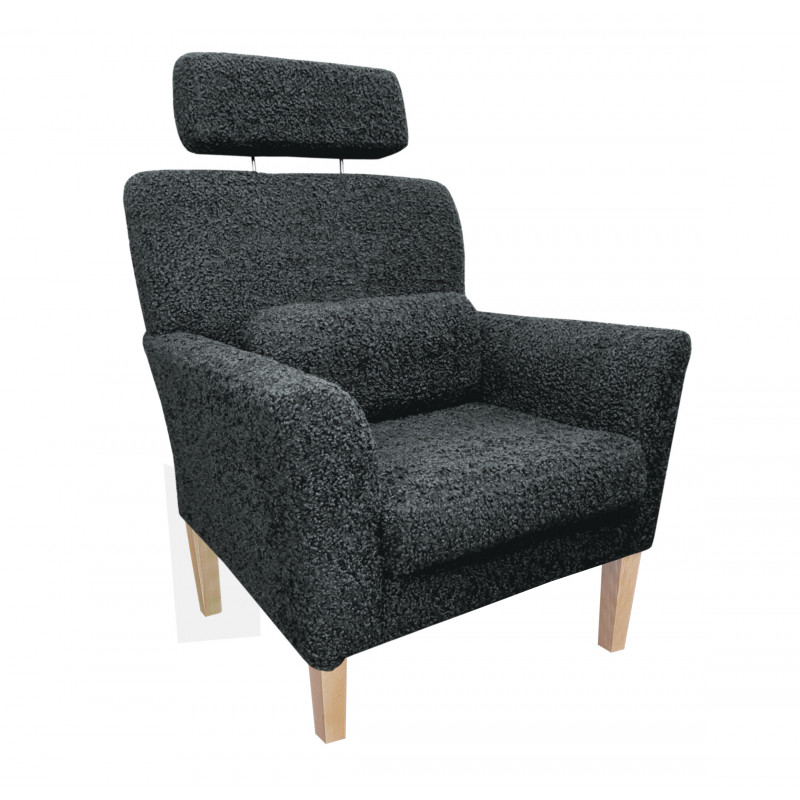 Fotel DENVER nogi buk Rolf7 ciemny szary
