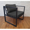 Zestaw mebli ogrodowych sofa + 2 fotele + stolik Oxford grafit