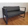 Zestaw mebli ogrodowych sofa + 2 fotele + stolik Oxford grafit